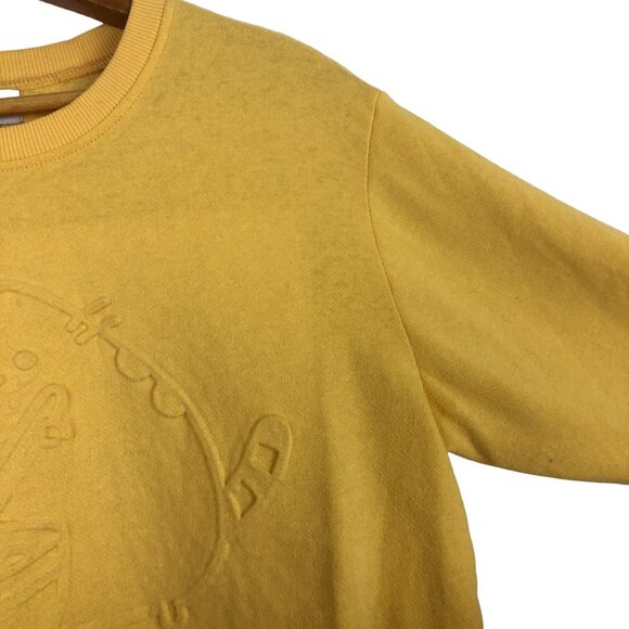 Pusheen Yellow Embossed Sweatshirt Sz Small Cooking Baking Foodie Cotton Poly - Picture 7 of 8